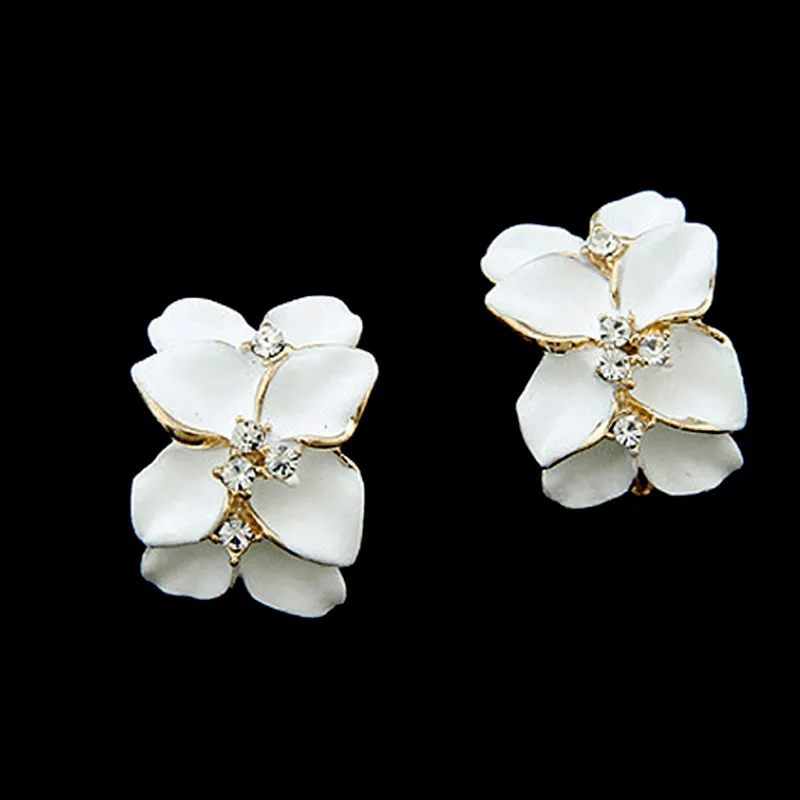 1 пара эмалированных цветочных сережек модные заклепки Ювелирные серьги в