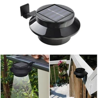 led solar light lamp solar powered security light outdoor garden yard wall led light roof gutter fence wall lampand and bracket