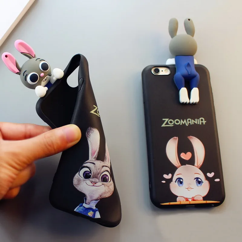 3D Rabbit Cute Case For iPhone 7 Iphone 6 6s Plus Luxury Full Body Cartoon Soft TPU Kawaii Girl Phone Cover Coque |