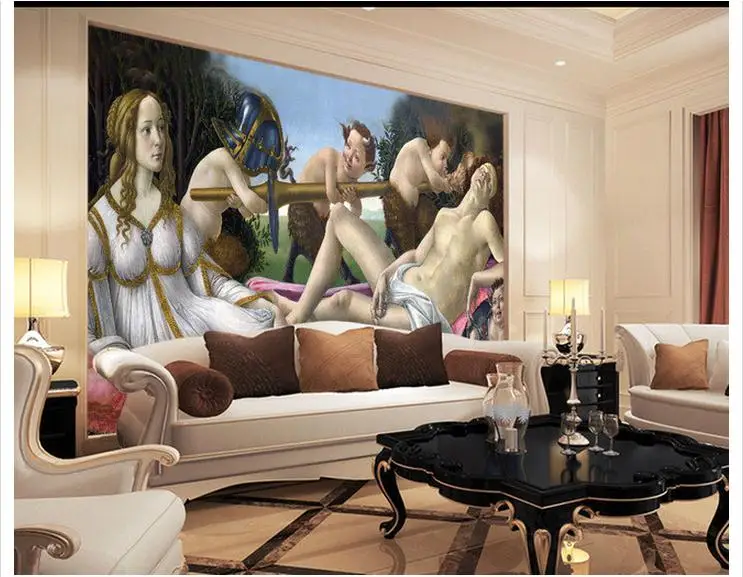 Настенные 3D-обои под заказ декор для ТВ винуса и Марс классический фон стен в