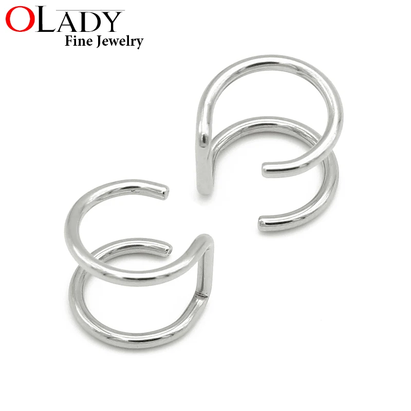2 кольца из нержавеющей стали 316L 16 г клипсы для пирсинга мужчин и женщин
