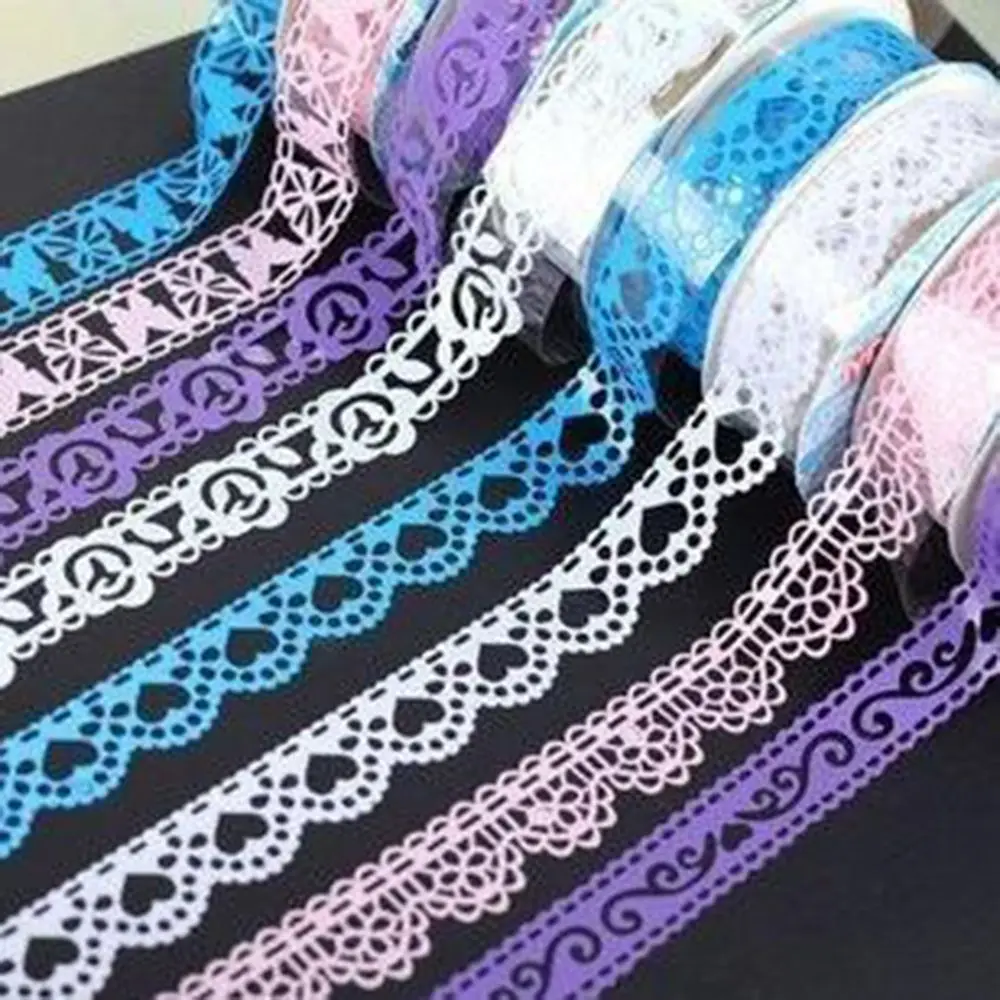 5 рулонов 1 м DIY Скрапбукинг кружева декор лента липкая Ремесло Подарочная