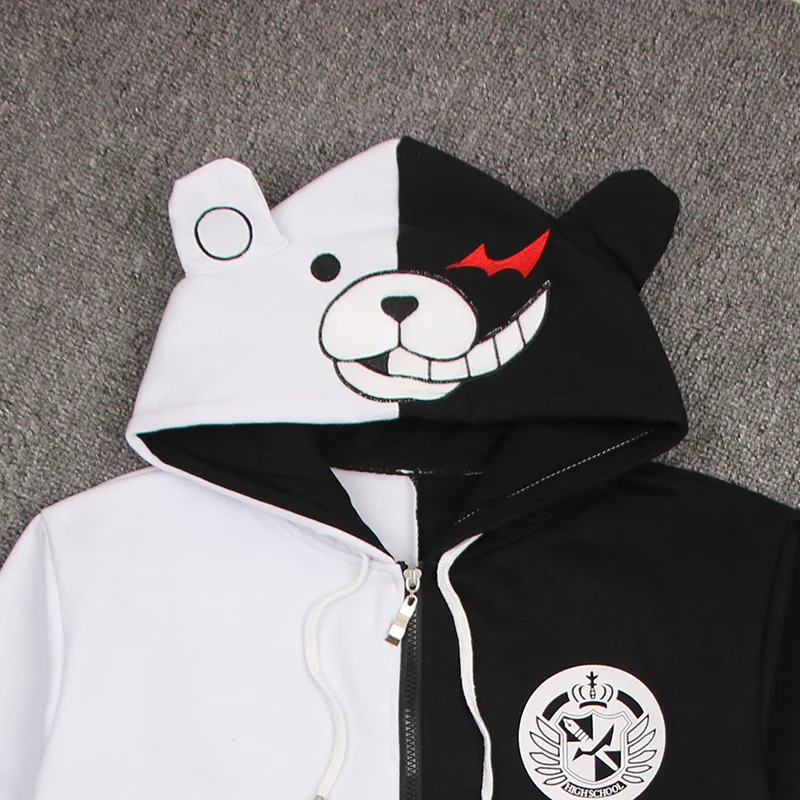 Аниме Danganronpa косплэй костюм унисекс толстовки с капюшоном пальто куртка