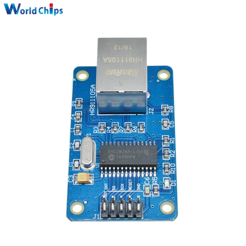 Сетевая плата ENC28J60 LAN Ethernet модуль для arduino 25 МГц кристалл AVR 51 LPC STM32 3 В|module board|module
