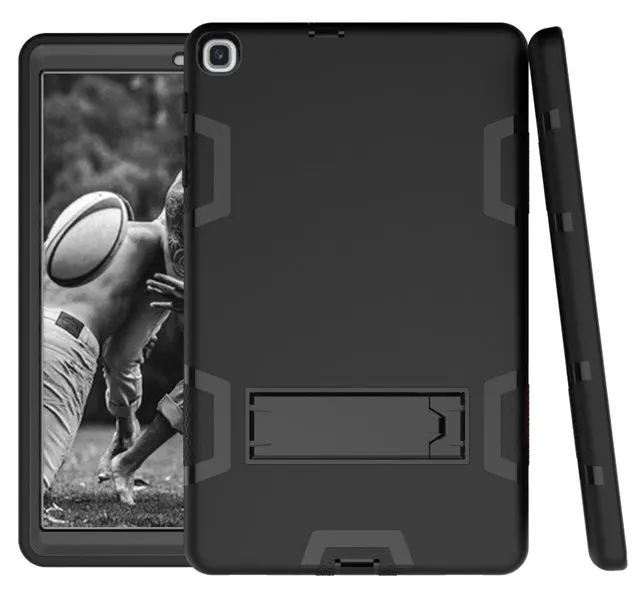 black Силиконовый чехол для samsung Galaxy Tab A 10,1 SM-T510 SM-T515, новинка года, противоударный чехол для планшета для детей+ пленка для экрана+ ручка - Цвет: black