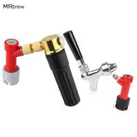 hot polished chrome draft beer tap faucet with co2 keg charger with pin lock quick disconnect assembly