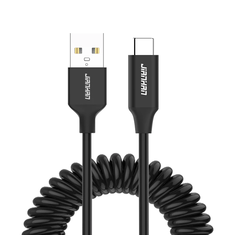 Весна Usb-C 3,0 type C кабель передачи данных для быстрой зарядки для samsung S8 Nokia N1 Chromebook Pixel 2 huawei P9 Xiaomi C4 Gionee M5 - Цвет: Black
