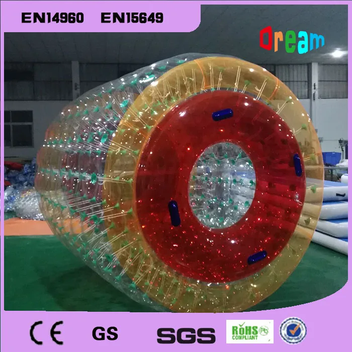 Бесплатная доставка 2 4 м надувной водный ролик шарик Новое поступление для