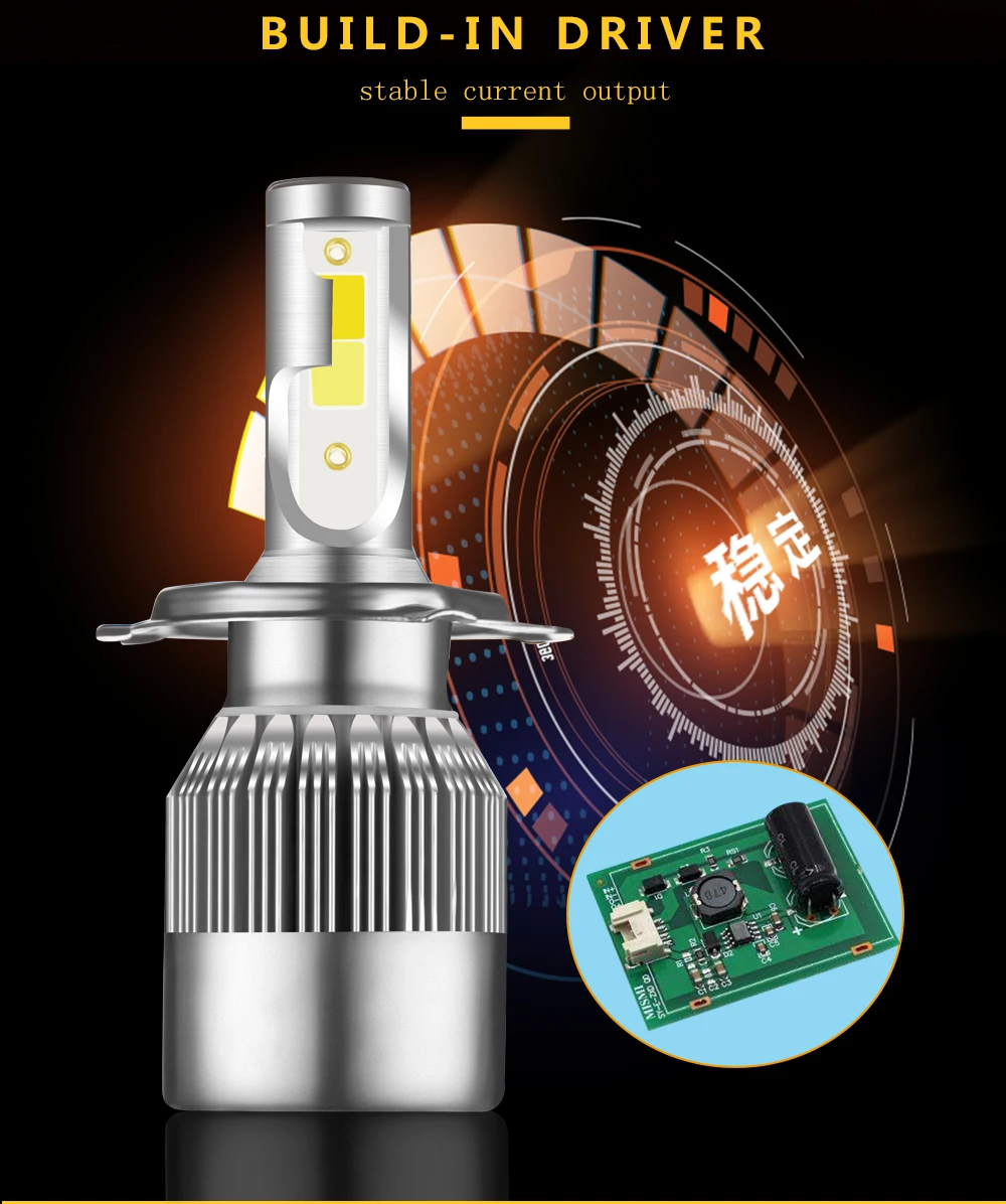 Aileo супер яркие Автомобильные фары лампы H1 led H3 H4 H7 H1 Led 3000 К 6000 двойной Цвет фары H8 H9 H11 9005 9006 HB3 HB4 880