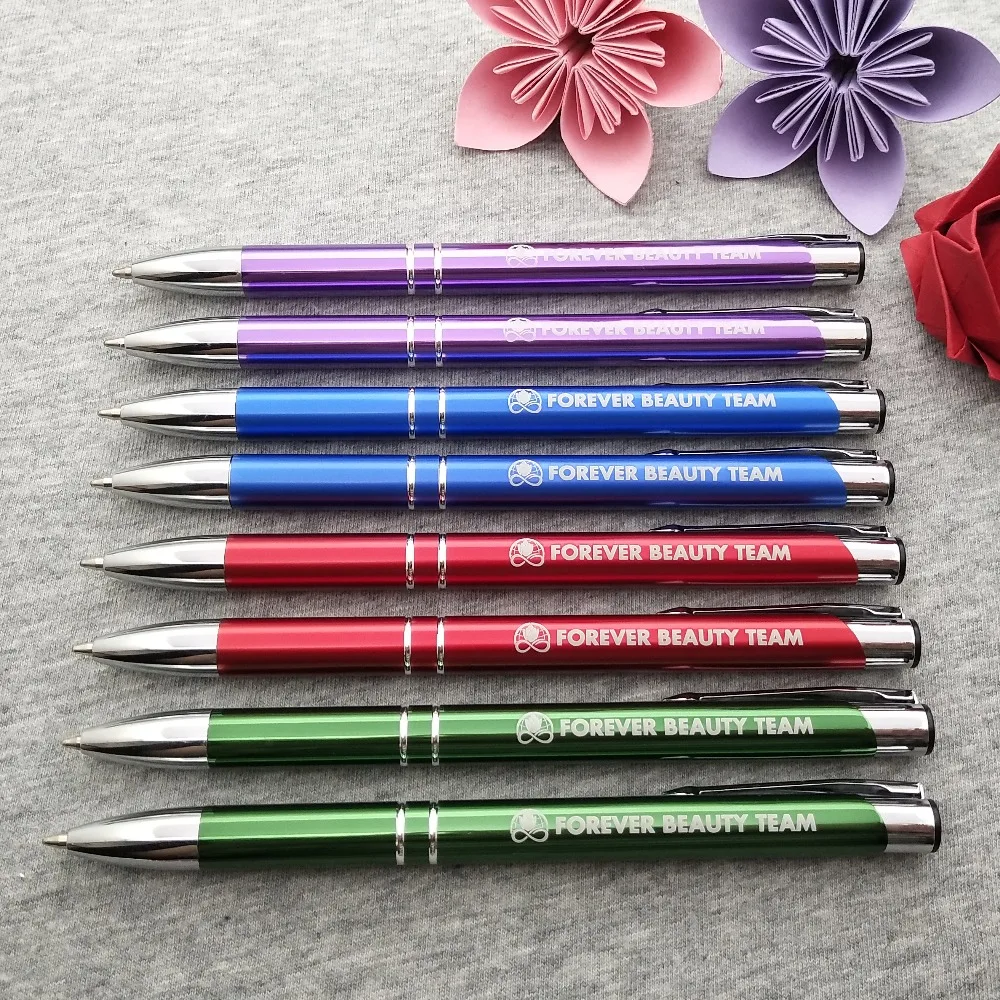 

Wholesale corporate favors 70pcs a lot advertising specialities custom with your text and artwork on metal ball pens for free