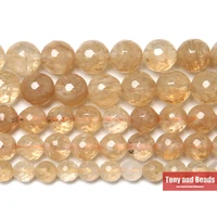 new arrival faceted citrine quartz beads 15 strand 6 8 10 mm pick size for jewelry making