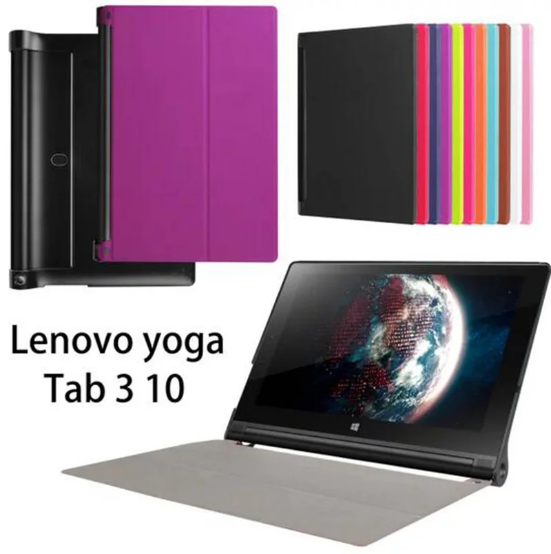 Enzi Ultra Slim Магнитный Кастер Кожа PU Смарт чехол для Lenovo Йога Планшеты TAB3 Tab 3 Pro 10X90 10.1