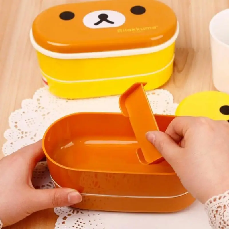 Микроволновая печь Rilakkuma Bento микроволновая цыплята многослойная детская коробка