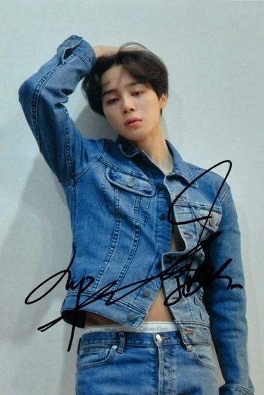 Подписанный Bangtan Boys JIMIN фото с автографом LOVE YOURSELF TEAR K-POP 6 дюймов 052018Z1