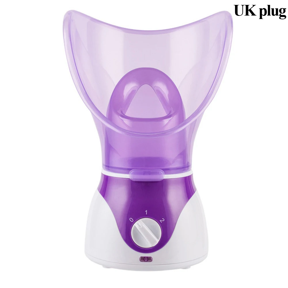 Purple --UK plug Спа красота поры Пароварка машина лица тепловой опрыскиватель сауна лицо туман уход за кожей инструмент красоты ЕС/США/Великобритания Plug опционально - Цвет: Purple --UK plug