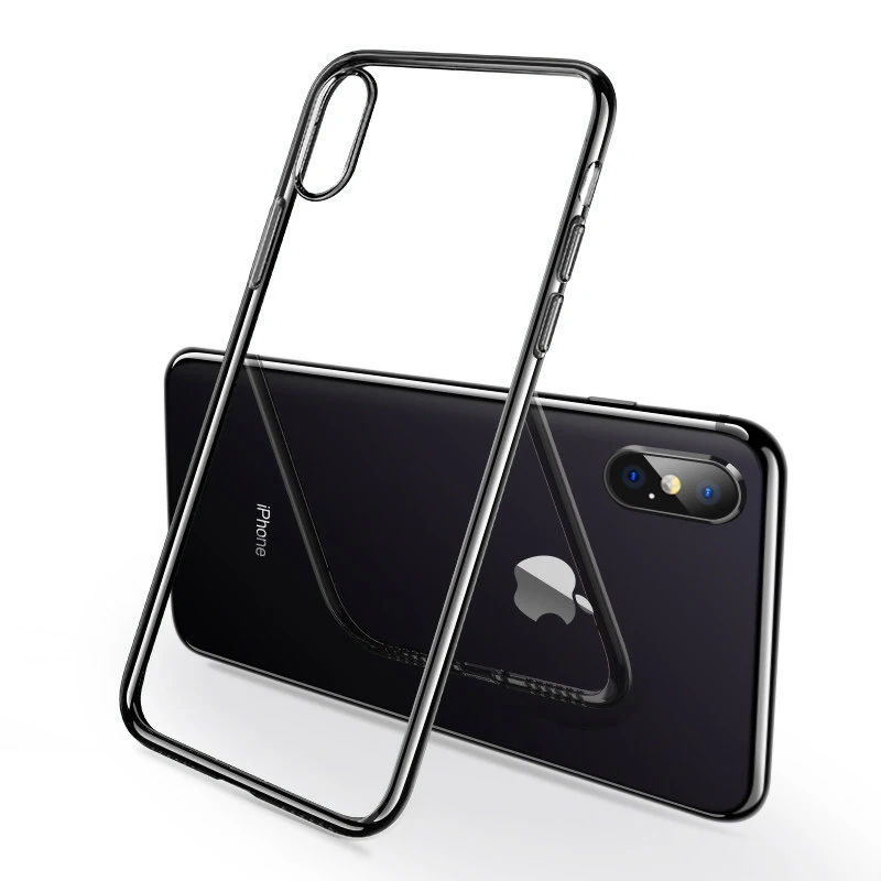 black Чехол на айфон 7 Для чехол на айфон xr чехол на айфон 7 чехол на айфон 6 Для iphone 7 Чехол для iphone X 6 8 плюс Чехол для iphone Xs Max XR прозрачный Watanabe тонком тонкий Вернуться ТПУ чехол - Цвет: black