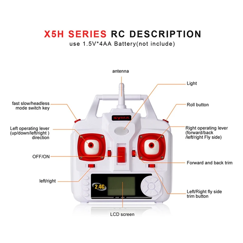 Syma X5Hw 2,4 Ghz самолет с камерой Hd Wifi Fpv Автоспуск пульт дистанционного управления Вертолет Rc вертолет четыре оси Aircra