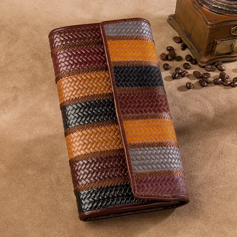Genuine Leather Women Wallet Long Purse For Lady Clutch Bags 3 Model Card 8097- | Багаж и сумки