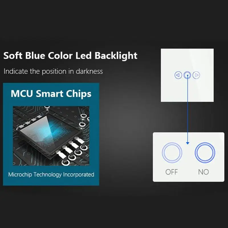 ЕС светодиодный сенсорный диммер 500 Вт Кристалл панель настенный контроллер