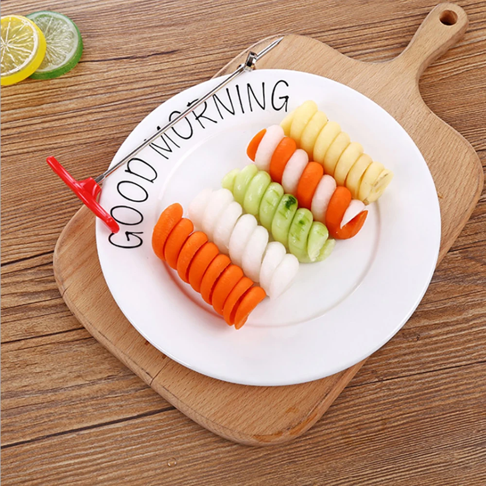 Новый фрукты овощи ролик картофель спираль резак руководство фри Making твист