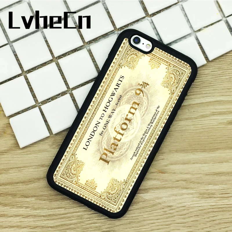 LvheCn ТПУ чехлы для телефонов iPhone 6 6S 7 8 Plus X 5 5S 5C SE 4 4S ipod touch 4 5 6 Чехол Гарри Поттер Хогвартс Экспресс-билета