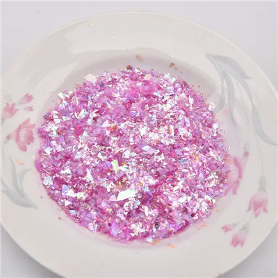 rose red Неровные Оболочки Бумаги блесток DIY ногтей Flakies красочные блестки для нейл Арта(искусство украшения ногтей) для 3D украшения ногтей 20 г/упак - Color: rose red