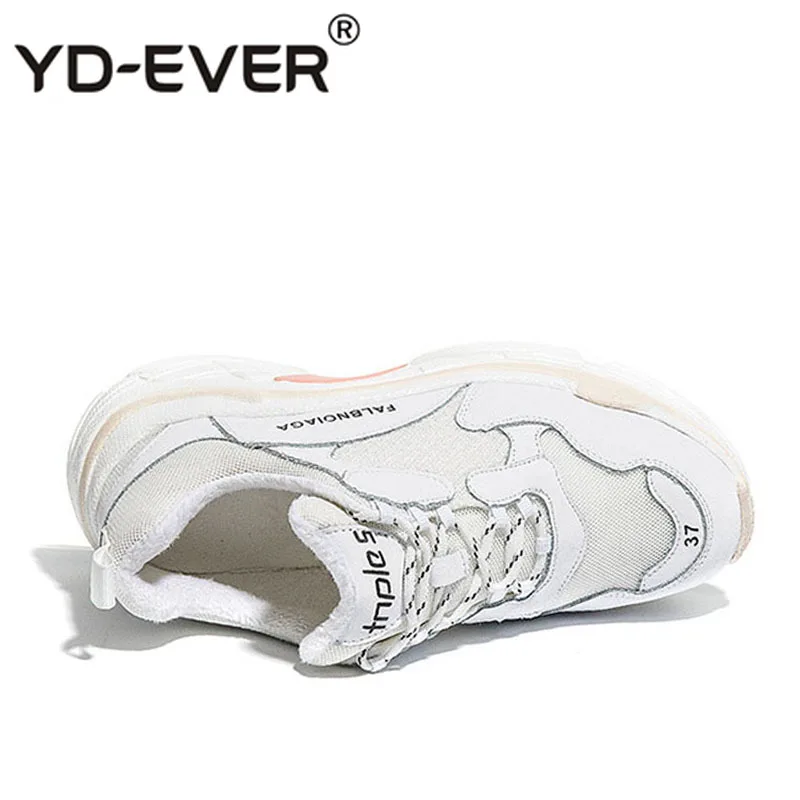 YD-EVER сезон весна модная фирменная одежда для девочек Повседневное белые туфли