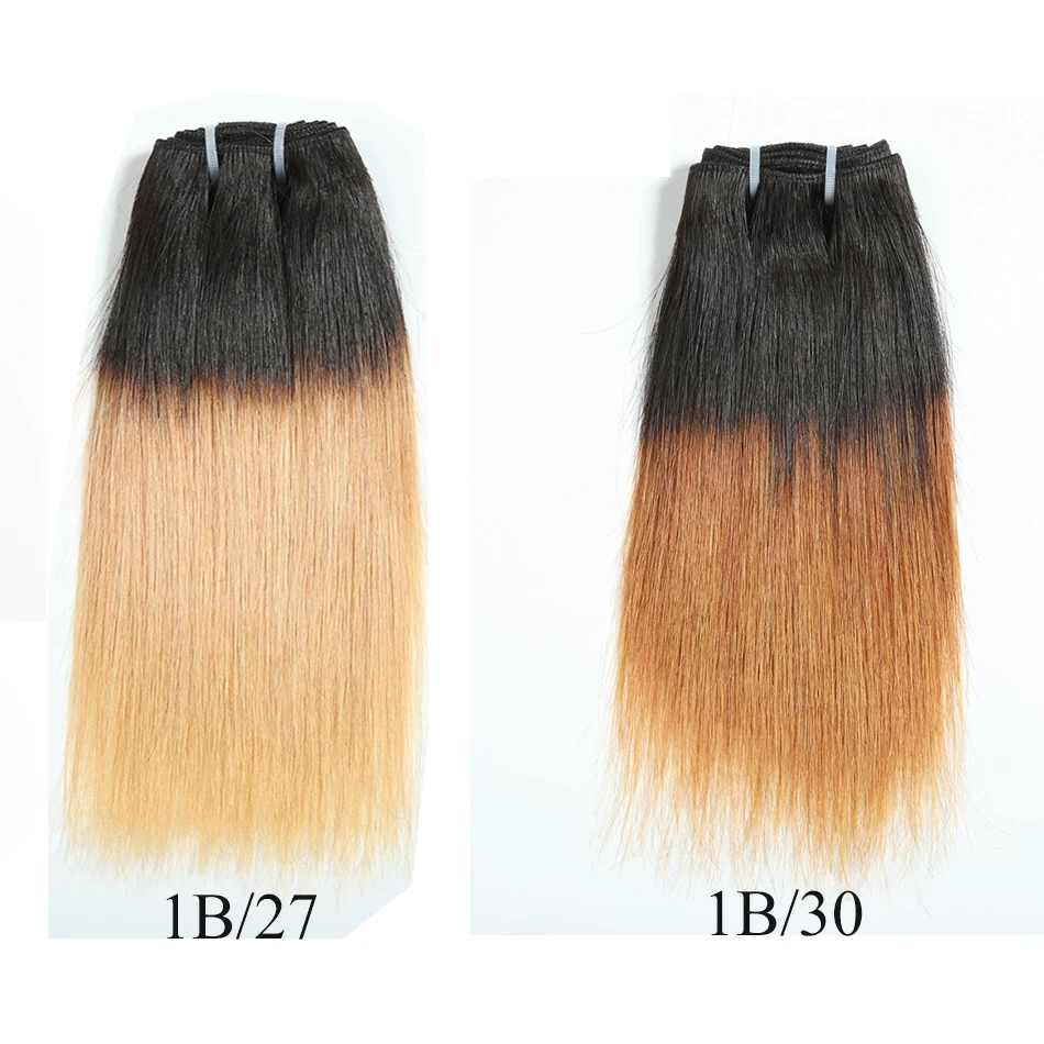 Spark человеческие волосы малазийские прямые пучки Remy 8 дюймов два тона 1B/30 и 1B/27 Ombre