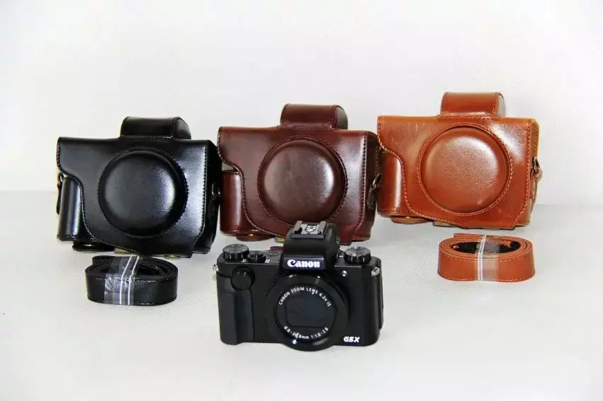 Чехол из искусственной кожи для камеры Canon Powershot G5X G-5X, винтажная сумка для камеры, чехол с ремешком