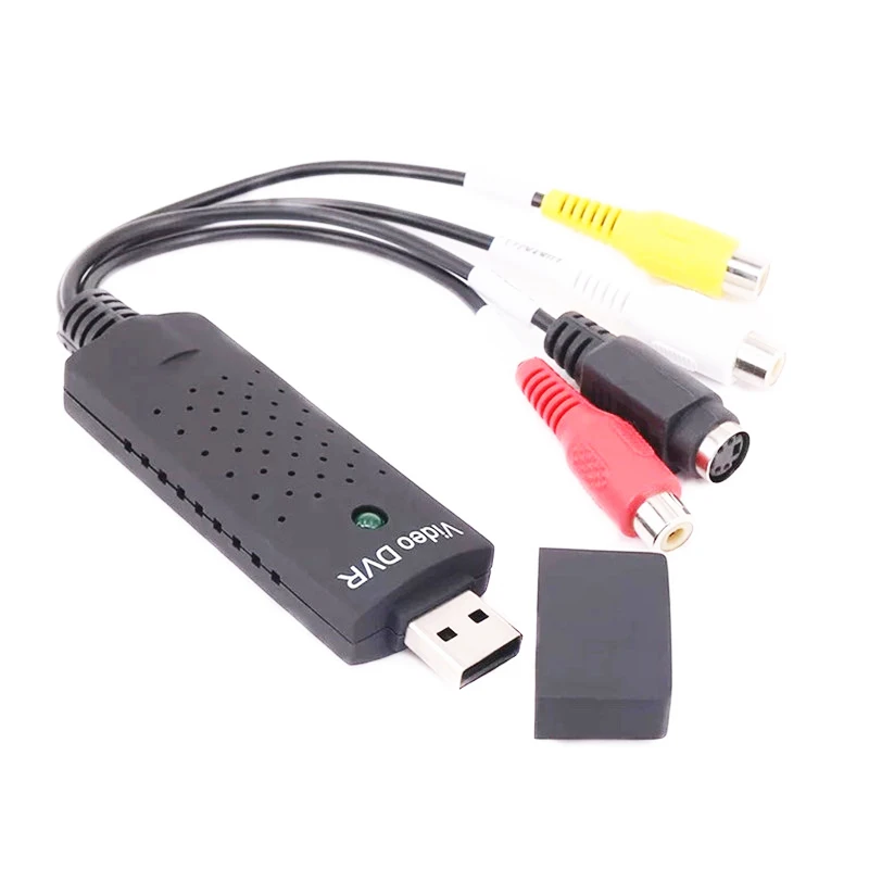 USB Карта видеозахвата 4 канальный преобразователь адаптер для ПК ТВ видео DVD DVR