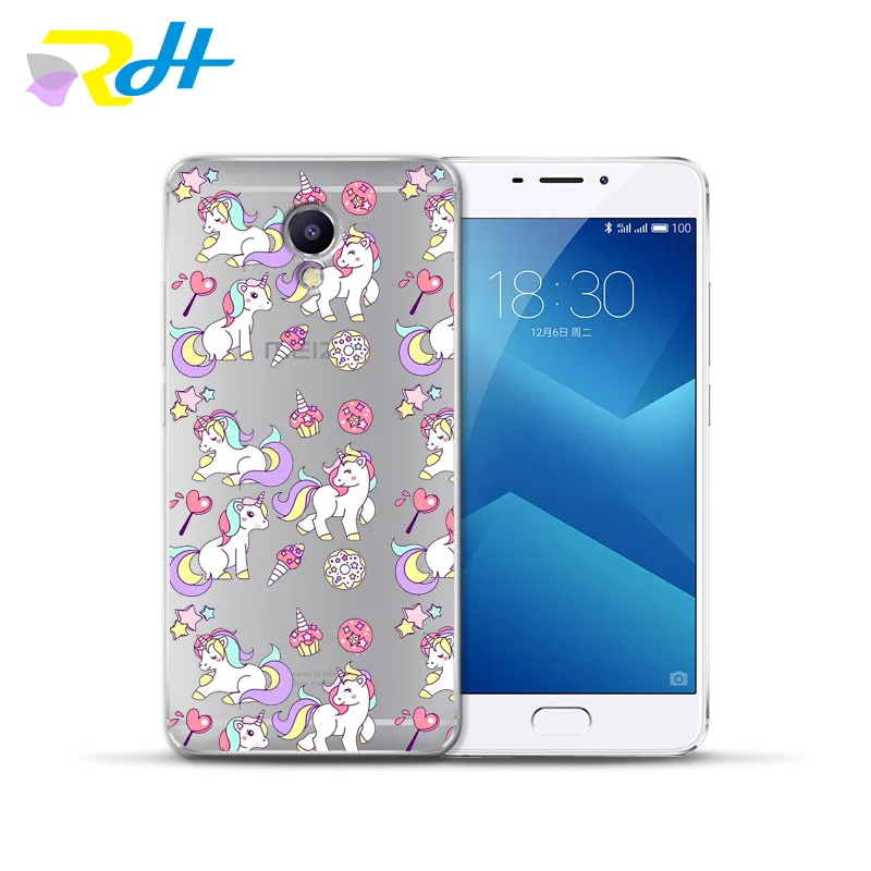 Крышка чехол для Meizu U10 U20 M5 Примечание M5C M3C Pro 6 M3S Max M5S M6 Примечание M3 Примечание Чехлы для Радуга Единорог крышка