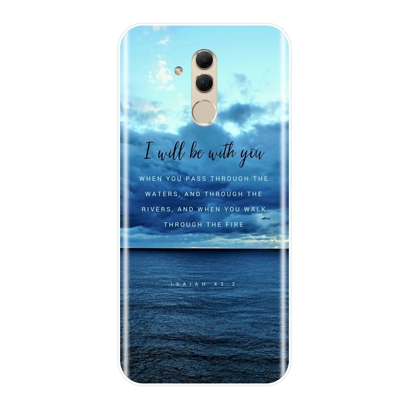Силиконовый чехол для телефона Huawei Mate 20 10 9 Pro Bible Verse Quotes Text Flower мягкая задняя