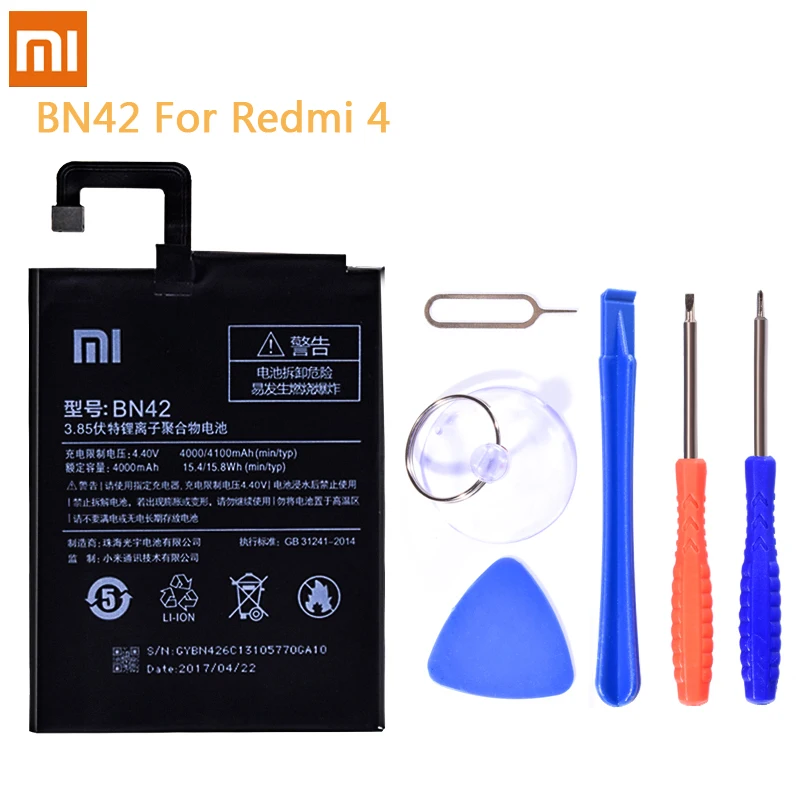 Аккумулятор BM44 BM47 BN42 BN40 BN35 Xiao Mi для Xiaomi Redmi 5 4 Pro 4X 3S 3 2 сменная батарея литий ионная