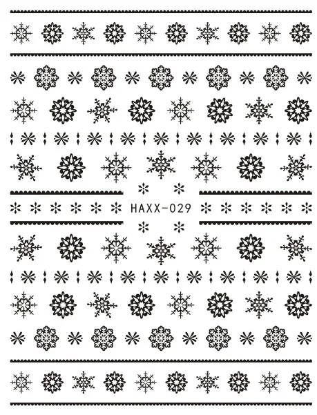 HAXX-29 BLACK Новейшая модель; haxx на снежную погоду с героями мультфильмов, рождествеская серия Дизайн 3d nail art письмо fashiontemplate наклейка MAGICO - Цвет: HAXX-29 BLACK