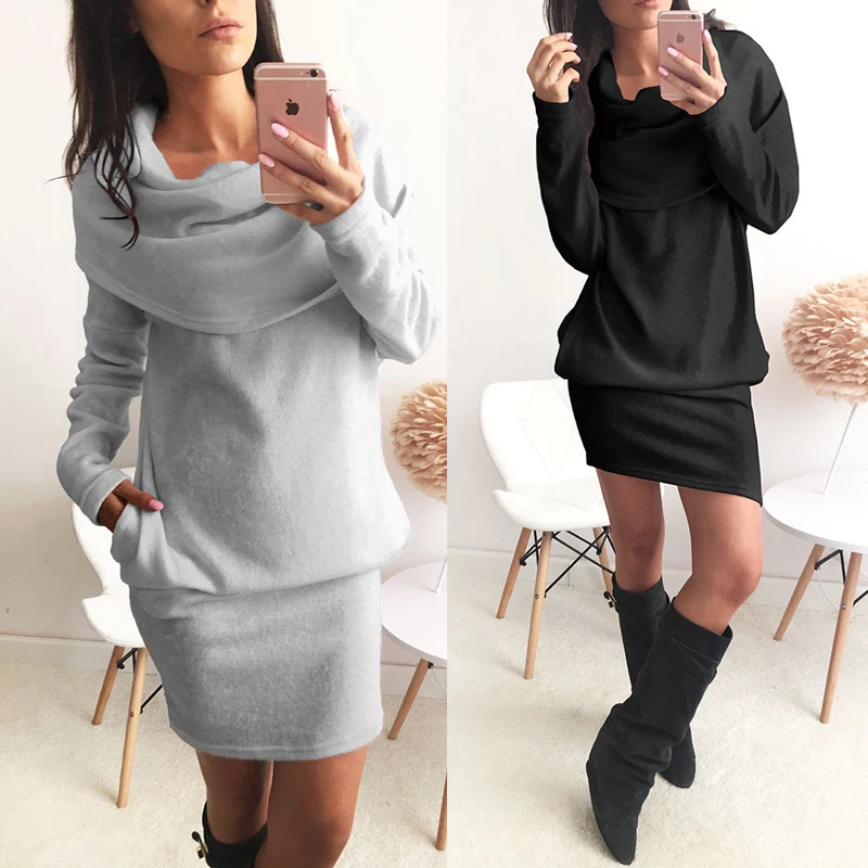 Новинка 2016 весеннее и осеннее женское кашемировое платье-свитер с бантом цельное