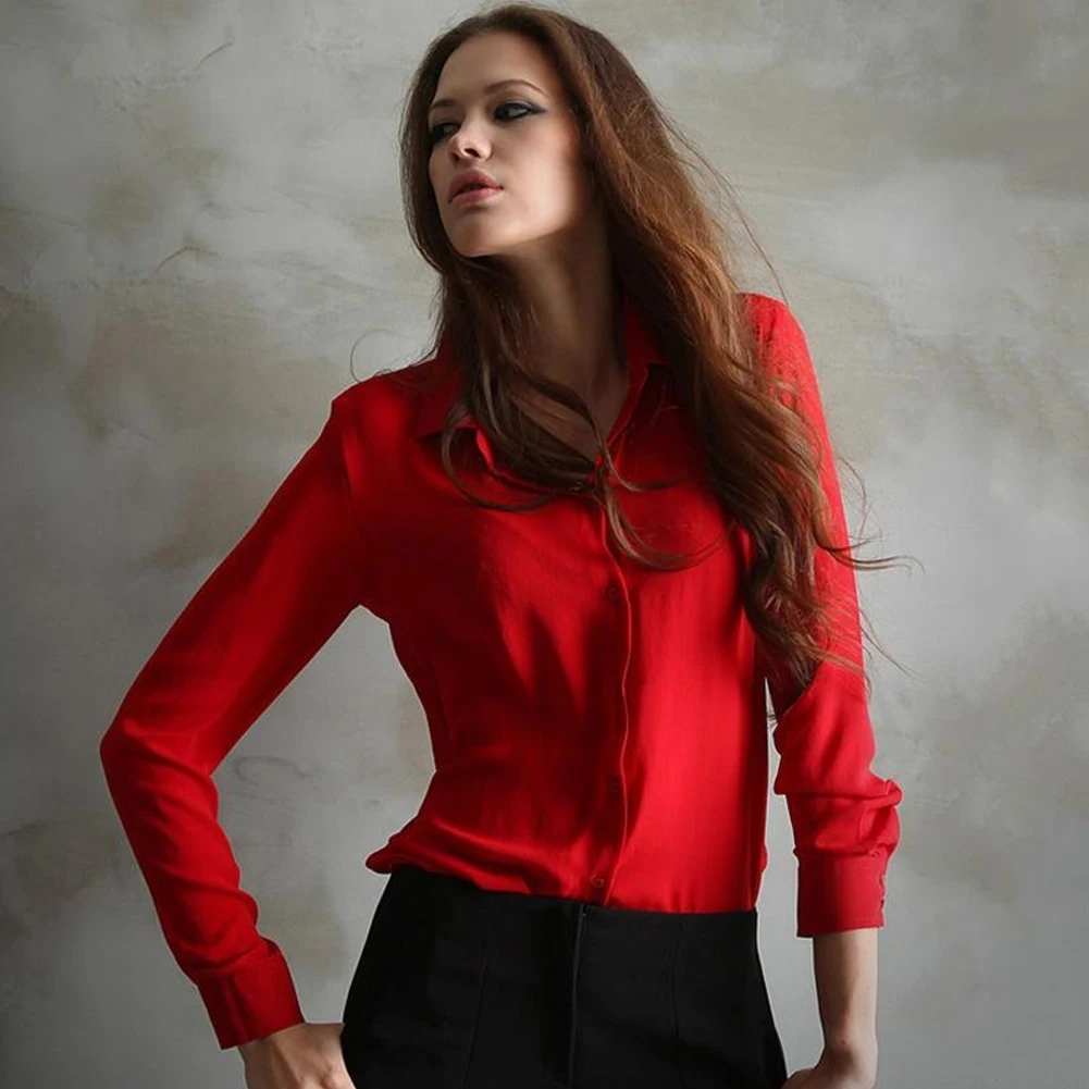 Новинка весны офис однотонные Цвет дамы Для женщин Свободные длинным рукавом