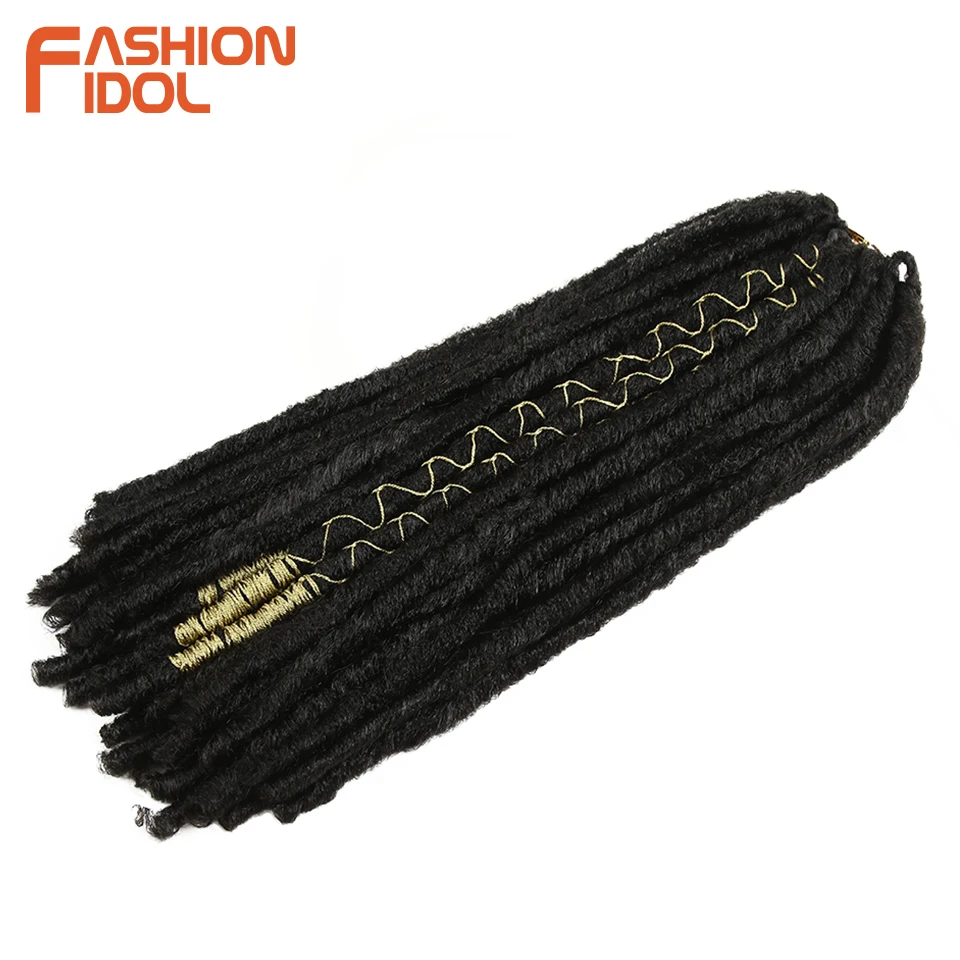Мода IDOL Faux Locs волосы крючком косички 20 дюймов мягкие натуральные Kanekalon синтетические волосы для наращивания 10 стендов/упаковка богинские волосы