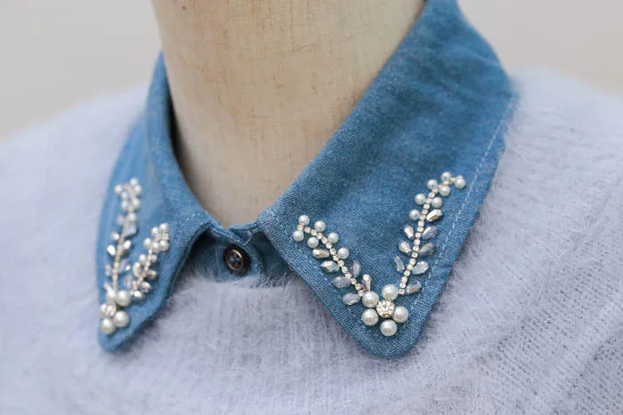 Женское винтажное ожерелье с искусственным жемчугом и вышивкой|apparel accessories|cowboy