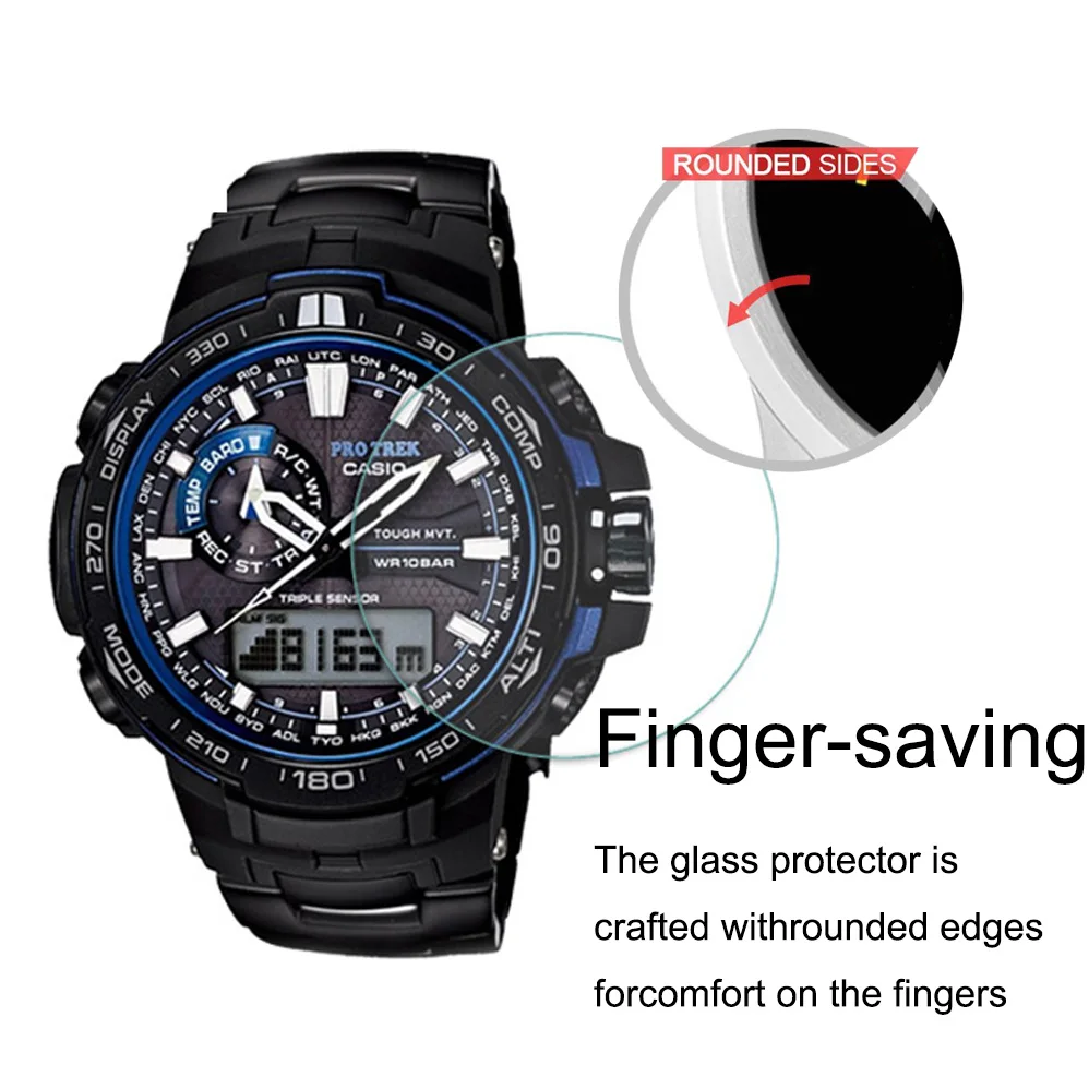 Закаленное защитное стекло для смарт часов Casio G Shock GA100 GA110 PRW6000 PRW6100 0 3 мм 2.5D|premium