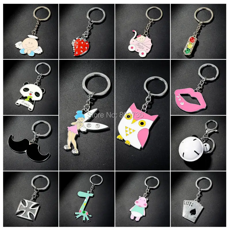 Прекрасный сплав Панда Сова брелок для ключей в форме губ милый угол аниме