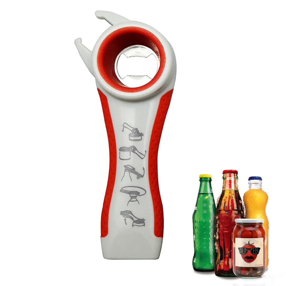 

5 in 1 Hot Multifuctional All In One Opener Bottle Opener Jar Can Kitchen Manual Tool Gadget Multifunction New