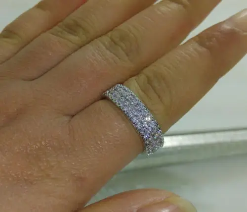 Choucong Size5-10 Удивительные ювелирные изделия 10kt заполненные белым золотом CZ