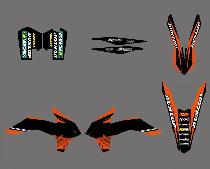 Графика с соответствующими наклейки-фон для KTM 125 150 200 250 300 350 450 500 SX XC SXF SX-F XCF XC-F XCW