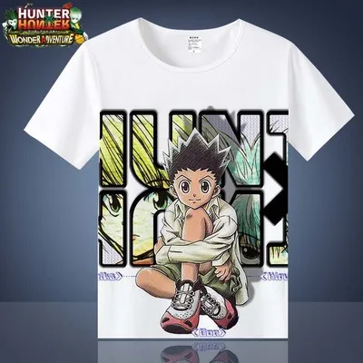 Мужская и женская дизайнерская футболка Hunter X Hunter, Карнавальная футболка GON FREECSS, новая футболка с аниме Kurapika, модные футболки Killua TX054