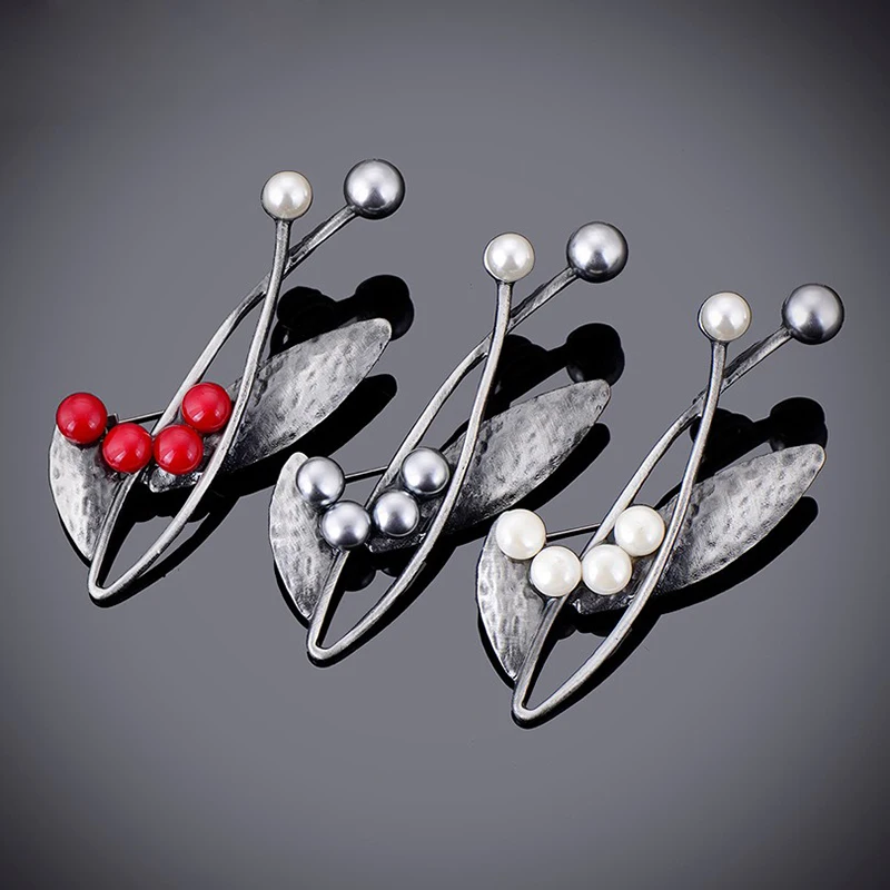 Элегантный разноцветный бисер винтажный лист Броши Булавки для женщин античный