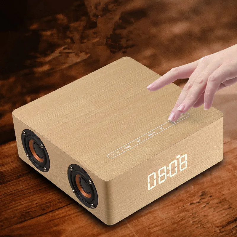 Беспроводные HiFi деревянные Bluetooth колонки из цельного дерева Сабвуфер Звук