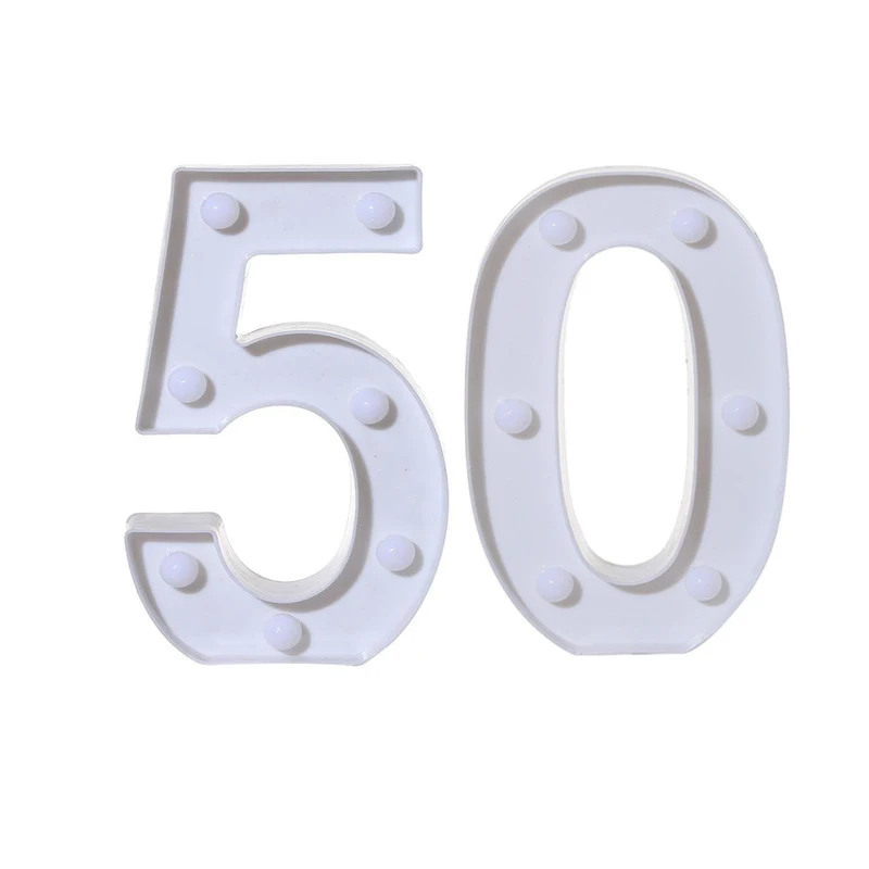 Chicinlife 2 шт для взрослых 30/40/50/60 номер светодиодный строка Ночной светильник лампа с днем рождения Юбилей украшения для праздника вечерние поставки