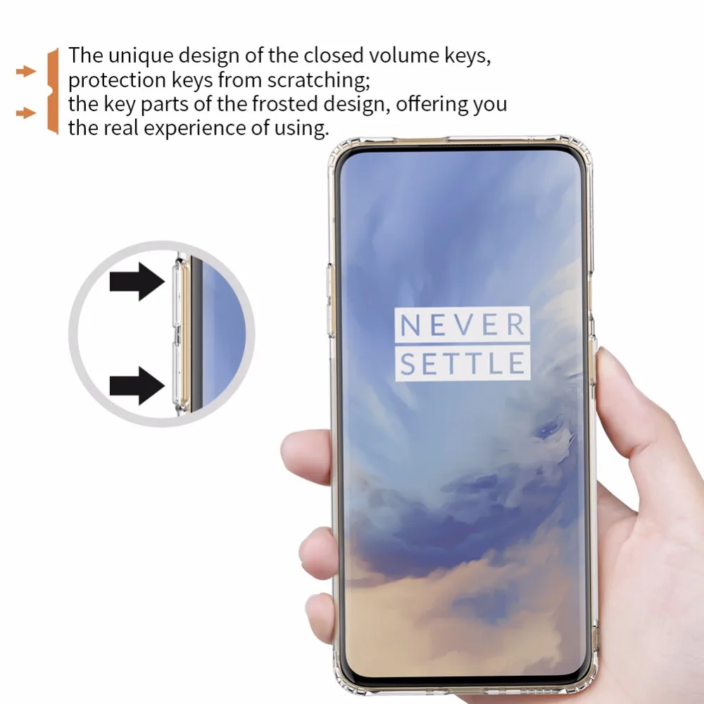 Nillkin Прозрачный чехол для телефона One plus 7 Pro натуральный мягкий тонкий прозрачный