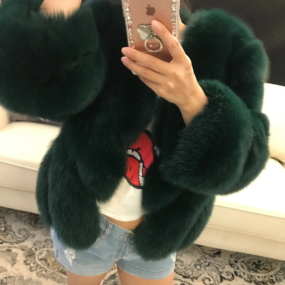 Женская куртка из натурального Лисьего меха, женская шуба из натурального Лисьего меха, зимняя верхняя одежда