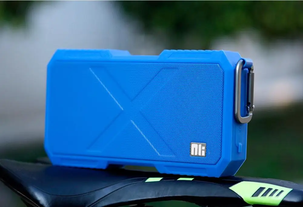 Синий NILLKIN Портативный стерео Беспроводная "аltavoz" Bluetooth Динамик Колонка Bt сабвуфер Динамик s Hi-Fi Водонепроницаемый резонирующей коробки Мощность банка - Цвет: Синий